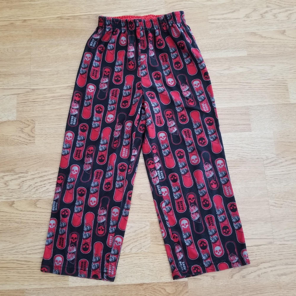Sleep Nation Snowboard Skeleton Boys Pj Pants